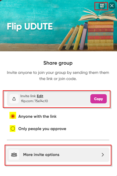 Compartir un grup